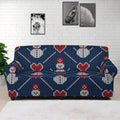Cute Snowman Knitted Pattern Print Sofa Cover