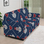 Cute Snowman Knitted Pattern Print Sofa Cover