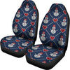 Cute Snowman Knitted Pattern Print Universal Fit Car Seat Covers