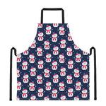 Cute Snowman Pattern Print Apron