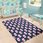 Cute Snowman Pattern Print Area Rug