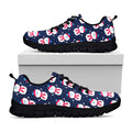 Cute Snowman Pattern Print Black Running Shoes
