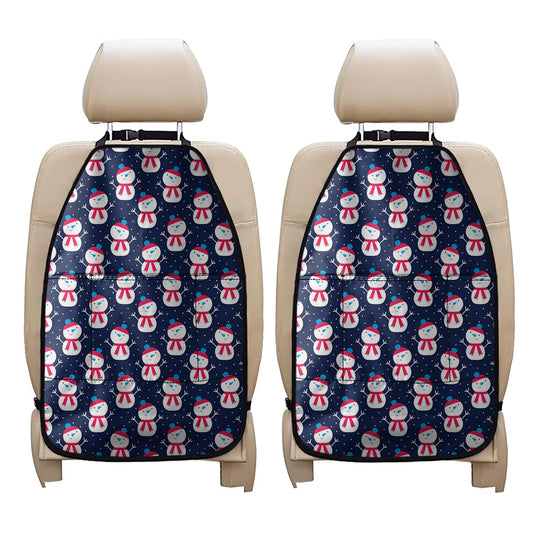 Cute Snowman Pattern Print Car Seat Organizers