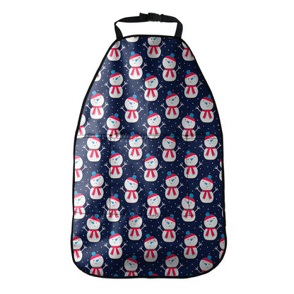 Cute Snowman Pattern Print Car Seat Organizers