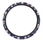 Cute Snowman Pattern Print Car Steering Wheel Cover