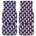 Cute Snowman Pattern Print Front and Back Car Floor Mats