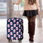 Cute Snowman Pattern Print Luggage Cover