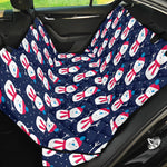 Cute Snowman Pattern Print Pet Car Back Seat Cover