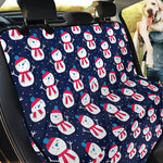 Cute Snowman Pattern Print Pet Car Back Seat Cover
