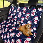 Cute Snowman Pattern Print Pet Car Back Seat Cover