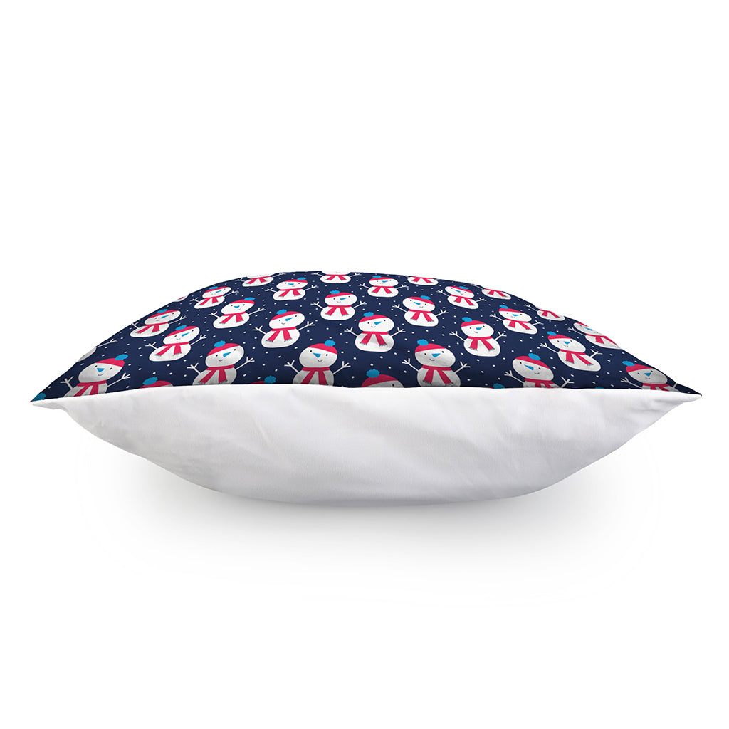 Cute Snowman Pattern Print Pillow Cover