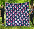 Cute Snowman Pattern Print Quilt