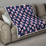 Cute Snowman Pattern Print Quilt