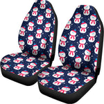 Cute Snowman Pattern Print Universal Fit Car Seat Covers