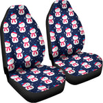 Cute Snowman Pattern Print Universal Fit Car Seat Covers