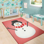 Cute Snowman Print Area Rug