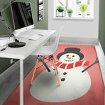 Cute Snowman Print Area Rug