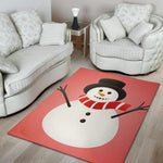 Cute Snowman Print Area Rug