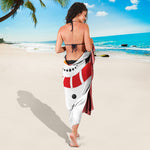 Cute Snowman Print Beach Sarong Wrap