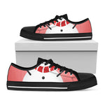 Cute Snowman Print Black Low Top Shoes 