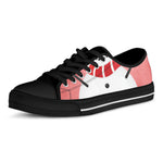 Cute Snowman Print Black Low Top Shoes 