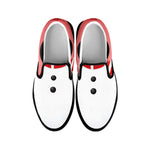 Cute Snowman Print Black Slip On Shoes