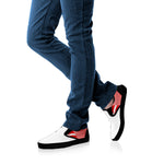 Cute Snowman Print Black Slip On Shoes