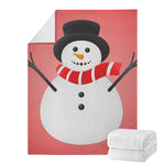 Cute Snowman Print Blanket
