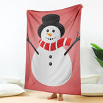 Cute Snowman Print Blanket