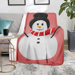 Cute Snowman Print Blanket