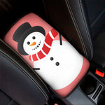 Cute Snowman Print Car Center Console Cover