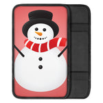 Cute Snowman Print Car Center Console Cover