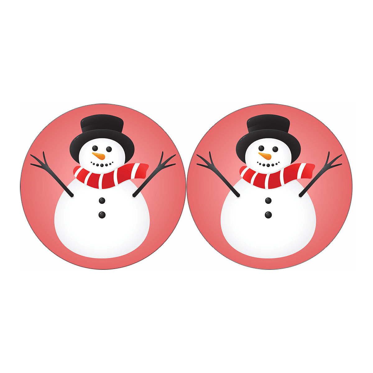 Cute Snowman Print Car Coasters