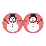 Cute Snowman Print Car Coasters