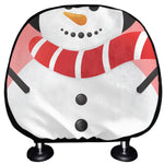 Cute Snowman Print Car Headrest Covers