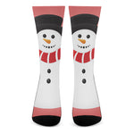 Cute Snowman Print Crew Socks
