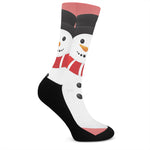 Cute Snowman Print Crew Socks