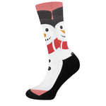 Cute Snowman Print Crew Socks