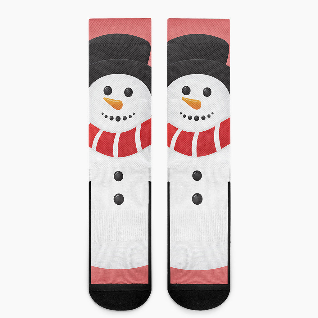 Cute Snowman Print Crew Socks