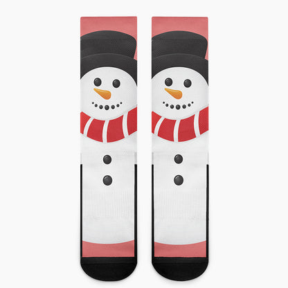 Cute Snowman Print Crew Socks