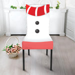 Cute Snowman Print Dining Chair Slipcover