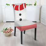 Cute Snowman Print Dining Chair Slipcover