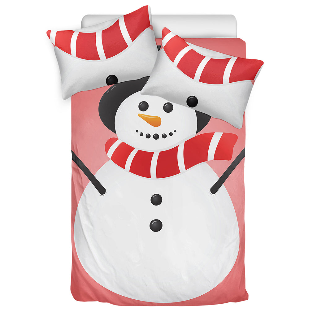 Cute Snowman Print Duvet Cover Bedding Set
