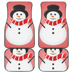 Cute Snowman Print Front and Back Car Floor Mats