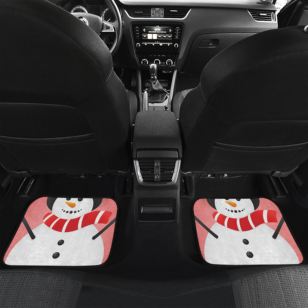 Cute Snowman Print Front and Back Car Floor Mats