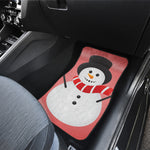 Cute Snowman Print Front and Back Car Floor Mats