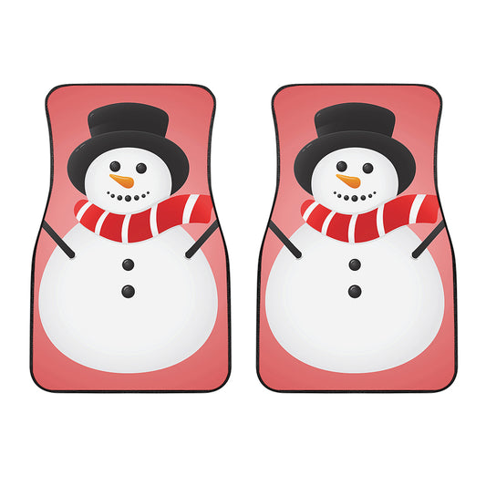 Cute Snowman Print Front Car Floor Mats