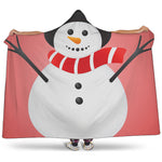 Cute Snowman Print Hooded Blanket
