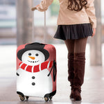 Cute Snowman Print Luggage Cover