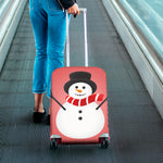Cute Snowman Print Luggage Cover